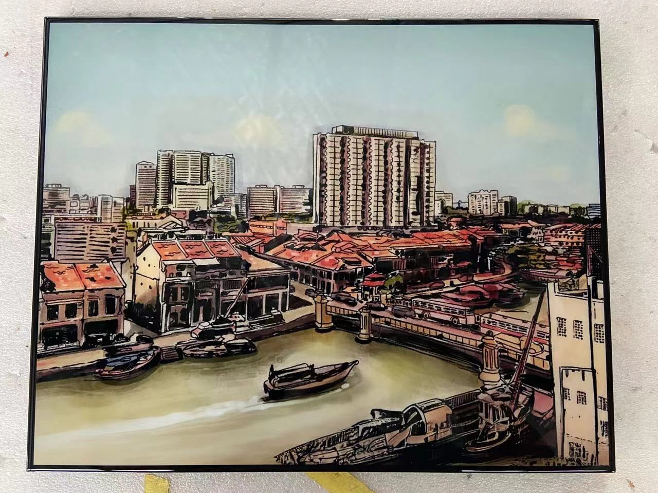 Singapore Boat Quay Wall Art