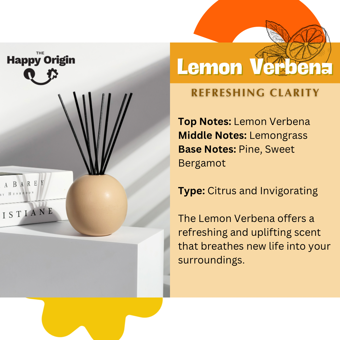 Japan Inspired Design | Lemon Verbena - Energizing Citrus Bliss Aroma Reed Diffuser