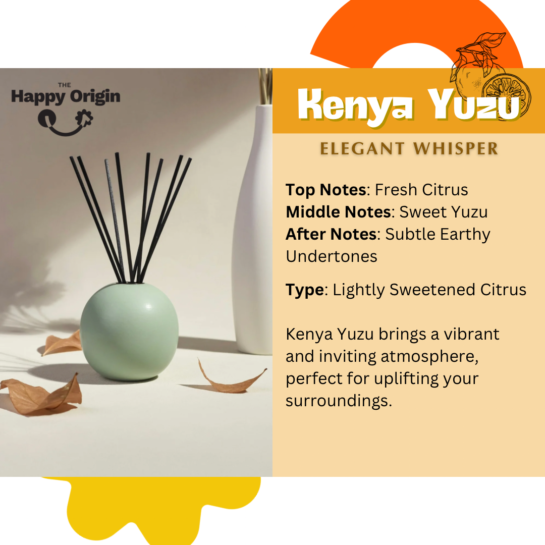 Japanese Inspired Design | Kenya Yuzu - Elegant Whisper Aroma Reed Diffuser