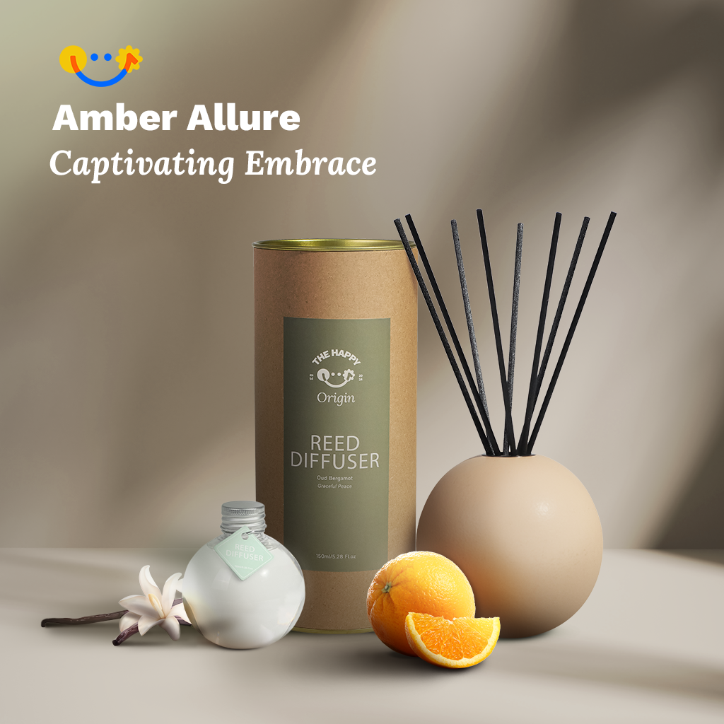 Japanese Inspired Design | Amber Allure - Captivating embrace Aroma Reed Diffuser