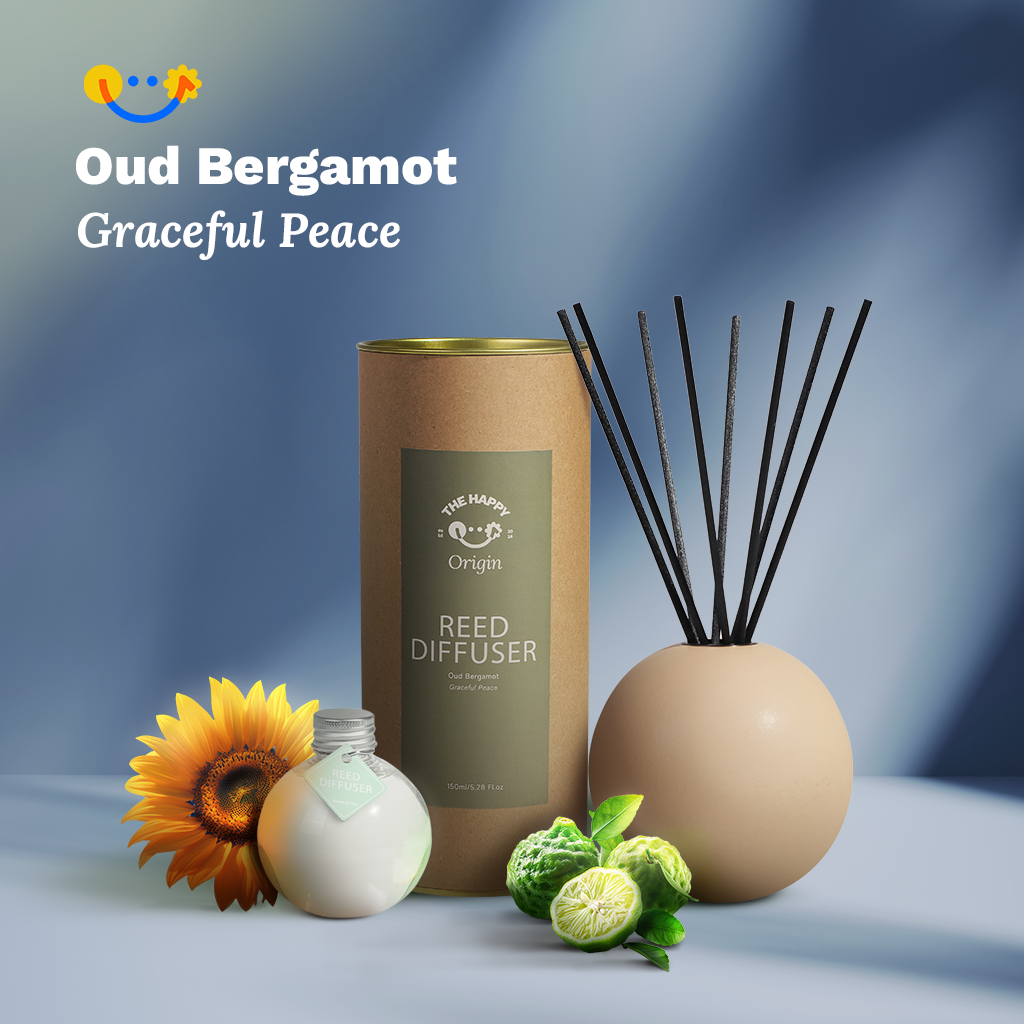 Japanese Inspired Design | Oud Bergamot - Graceful Peace Aroma Reed Diffuser