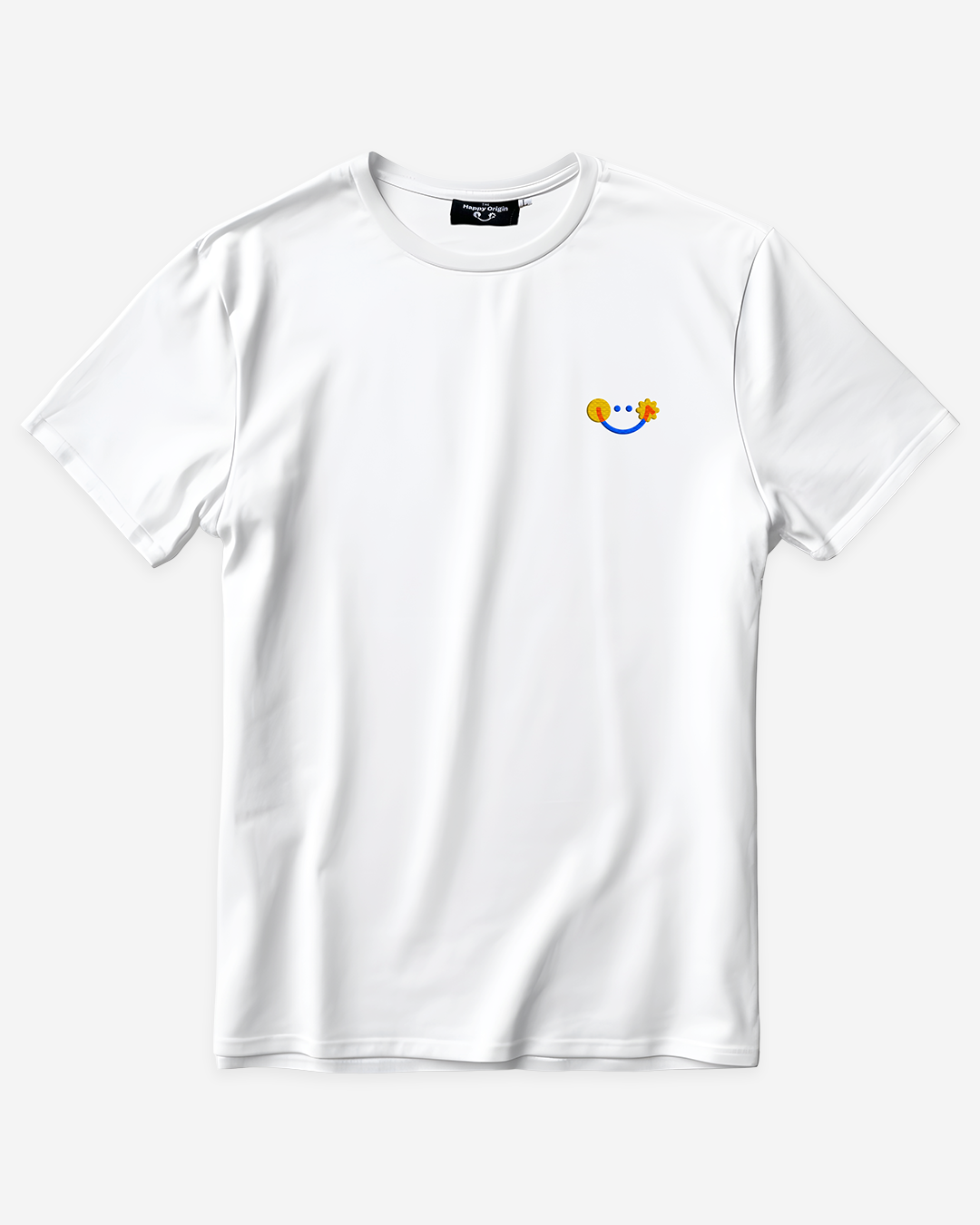 The Happy Origin premium happy tee white